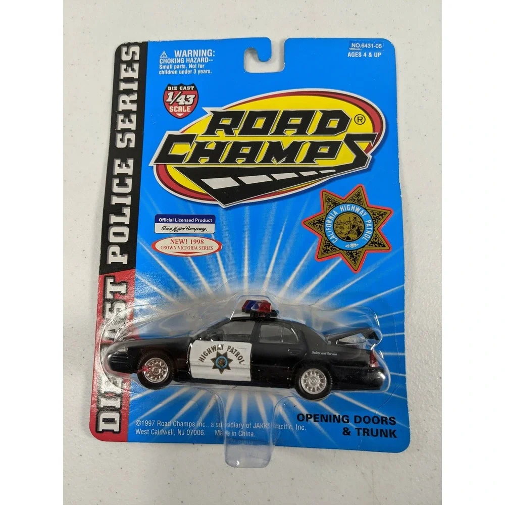 Road Champs Die Cast Police Series 1/43 Lot of 7 Crown Victoria F-18 Jet NIP